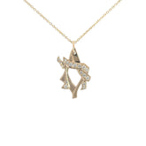 14k White Gold .35ct G VS2 Round Diamond Star of David Khai Pendant